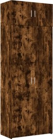vidaXL füstös tölgy színű szerelt fa tárolószekrény 80 x 42,5 x 225 cm