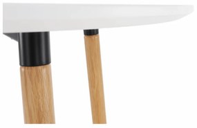 Bárasztal, fehér/tölgy, átmérő 60 cm, IMAM