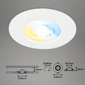 Briloner 7605036-SZETT 3xLED fürdőszobai beépíthető mennyezeti lámpa 3xLED/4,9W/230V IP44 fehér