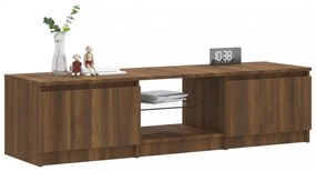 barna tölgyszínű TV-szekrény LED-ekkel 140 x 40 x 35,5 cm