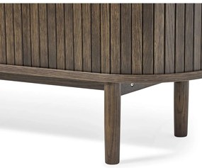 Barna TV-állvány tölgyfa dekorral 180x56x40 cm Meta – Unique Furniture