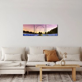 Színes mező képe (órával) (90x30 cm)