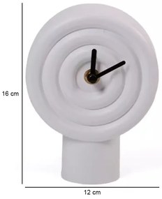 Kerámia asztali óra 16 cm 1xAA fehér