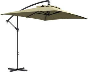 Outsunny Eccentrikus Napernyő 294x193 cm Zöldségfélékhez Kereszttalppal és Kézi Forgatós Mechanizmussal, Vízálló UV Védelemmel a Teraszra és Kertbe Be