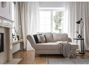 Bézs kordbársony heverő (bal oldali) Chic Charlotte – Miuform