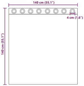 2 db lila fátyolfüggönyök rojtokkal 140x140 cm