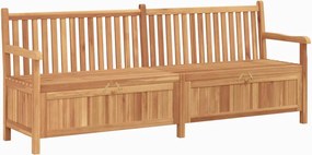 vidaXL pad tárolóval ajtóval Barna 228 x 60 x 90 cm Tömör Teakfa