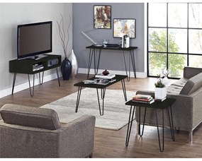 Sötétszürke TV-állvány tölgyfa dekorral 107x63 cm Owen – Støraa