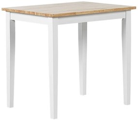 Fehér És Világos Fa Étkezőasztal 80 x 60 cm BATTERSBY Beliani