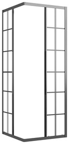 Fekete ESG tejüveg zuhanykabin 70 x 70 x 180 cm