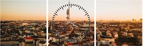 Naplemente Zizkov felett (órával) (90x30 cm)