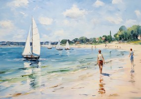 Poszter 66,5x46,5cm Élet a parton