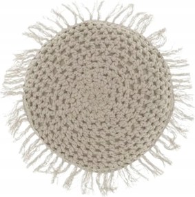 Tufo kerek díszpárna, 45 cm, szürke