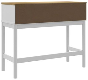 FLORO fehér tömör fenyőfa tálalóasztal 89,5 x 36,5 x 73 cm