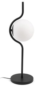 FARO LE VITA asztali lámpa, fényerőszabályozható, fekete, 2700K melegfehér, beépített LED, 6W, IP20, 29697