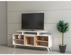 TV szekrény Kutay - White, Teak