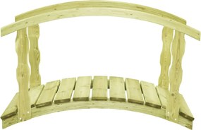 vidaXL impregnált fenyőfa kerti híd korláttal 170 x 74 x 105 cm
