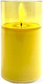 Elemes Led gyertya ugráló lánggal, barna tokban 11,5