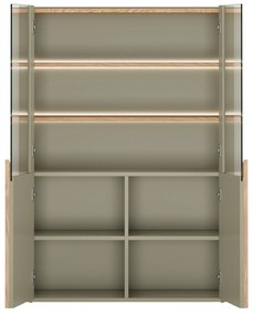 Amilio vitrin 100 cm - eukaliptusz / baltic tölgy / natúr tölgy fogantyú