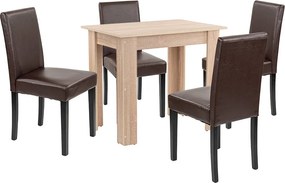 Leon 4+1 étkező garnitúra sonoma tölgy-barna