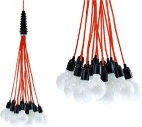 Függő lámpa az irodai nappali asztal fölé piros zsinórok Bundle