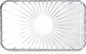 Téglalap Alakú Üvegtál Felvágottak Snackek Tálalásához Saláták Tálca