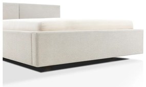 Bézs kárpitozott franciaágy ágyrács nélkül 140x200 cm Cube – Meise Möbel