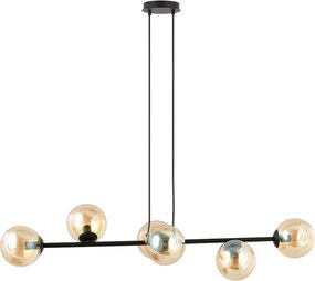 Emibig modern függeszték rossi borostyán fekete emi876/6