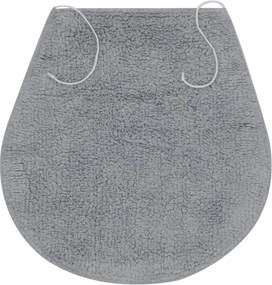 3 darabos szürke szövet fürdőszobaszőnyeg-garnitúra