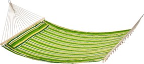 Outsunny Kétfős Kerti Hintaágy, Függesztett Hinta Kempingezéshez Pamutból és Poliészterből Párnával 188x140cm | Aosom