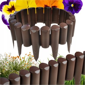 Kerti Paliszád Kerti Perem Kerítés Magas Border Barna 15m