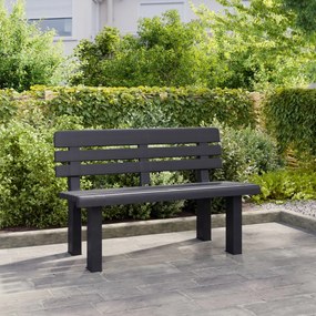 antracitszürke polipropilén kerti pad 110 x 52 x 71 cm
