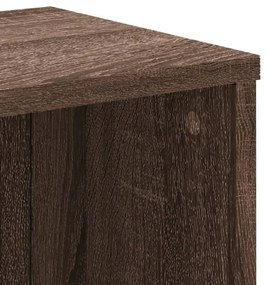 barna tölgy színű szerelt fa könyvszekrény 50x25x105 cm