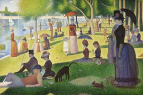 Festmény reprodukció A Sunday on La Grande Jatte (Traditional Vintage Landscape) - Georges Seurat, (40 x 26.7 cm)