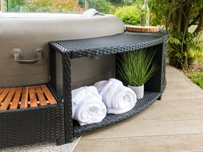 Lay-Z-Spa kör alakú rattan jakuzzi bútor, 180 cm, fekete