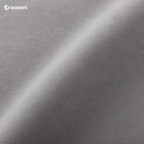 Világosszürke bársony kinyitható sarokkanapé (jobb oldali) Sweet Harmony – Miuform