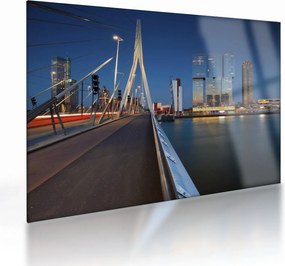 Kép - Alkonyat Rotterdamban, Hollandia (üvegen) (70x50 cm)