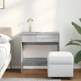 szürke sonoma színű fésülködőasztal tükörrel 73 x 46,5 x 120 cm