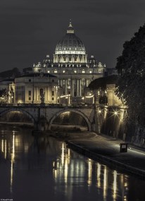 Poszter 20,5x28,4cm Kilátás a Basilica di San Pietro-ra a Vatikánban 4, Assaf Fra