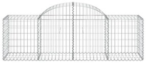 vidaXL 25 db íves horganyzott vas gabion kosár 200x50x60/80 cm
