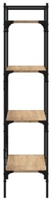 4 szintes sonoma tölgy szerelt fa könyvespolc 56x31,5x138,5 cm