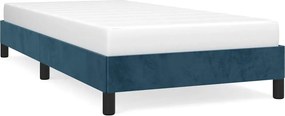 vidaXL sötétkék bársony ágykeret matrac nélkül 80 x 200 cm