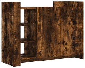 füstös tölgy színű szerelt fa tálalószekrény 100 x 35 x 75 cm