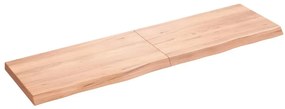 világosbarna kezelt tömör tölgyfa fali polc 180 x 50 x (2-6) cm