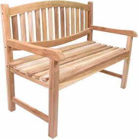 DIVERO 2 személyes pad tikfa kezeletlen 120 cm