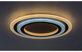 Rabalux 71314-LED Fényerőszabályozható mennyezeti lámpa TANELI 56W/230V 3000/4000/6000K króm/fekete + távirányítóval