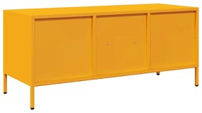 mustársárga hidegen hengerelt acél TV-szekrény 101,5x39x43,5 cm