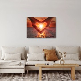 Kép - Nap a szívben (üvegen) (70x50 cm)