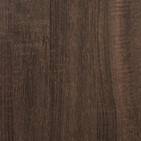 barna tölgy színű szerelt fa és fém cipőszekrény 75x38x97,5 cm