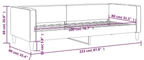 fekete szövet kanapéágy 80 x 200 cm